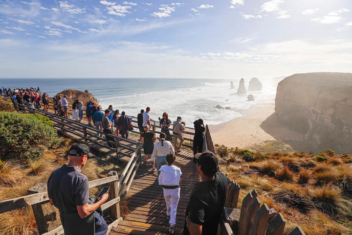 Turistas en las Twelve Apostles.