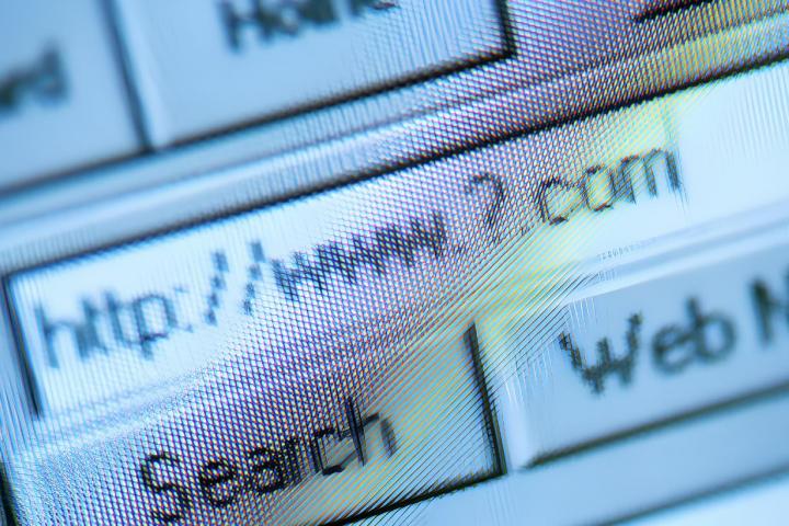 Una imagen de archivo de una dirección de sitio web desconocida