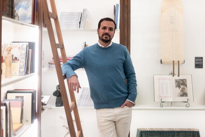 Alberto Garzón, durante una entrevista con Europa Press