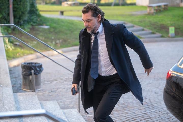 Jonathan Andic, en el tanatorio tras la muerte de su padre
