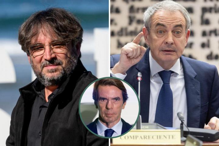 Jordi Évole, José Luis Rodríguez Zapatero y José María Aznar