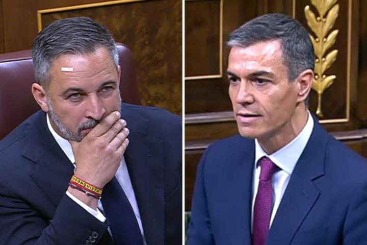 El cara a cara entre Santiago Abascal y Pedro Sánchez.