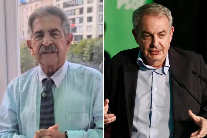 Fotomontaje de Miguel Ángel Revilla y José Luis Rodríguez Zapatero.