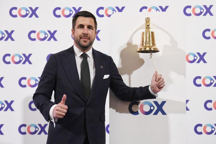 Enrique Riquelme, en el Palacio de la Bolsa de Madrid
