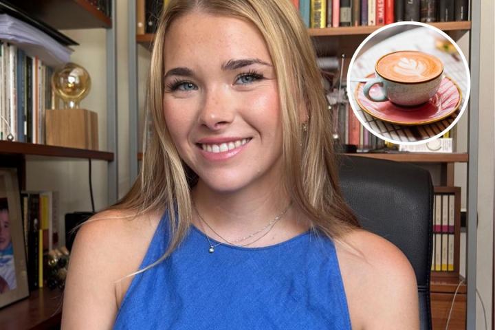 Carlota Serra y una taza de café