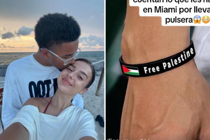 La influencer Lucía Correa y su pareja, Maxime.