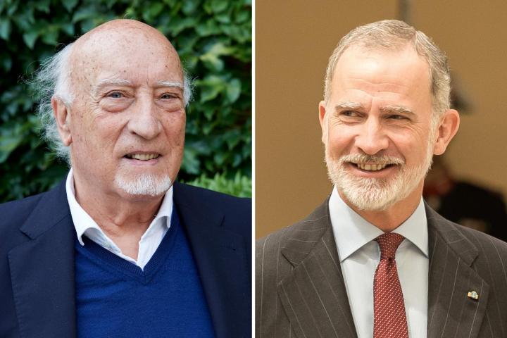 El escrito Manuel Vicent y el rey Felipe VI.