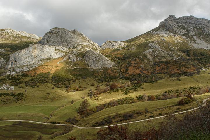 Parque Natural de Somiedo en otoño, el 17 de noviembre de 2018, en Asturias, España.