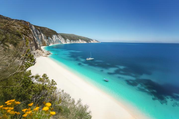 Una playa en Cefalonia.