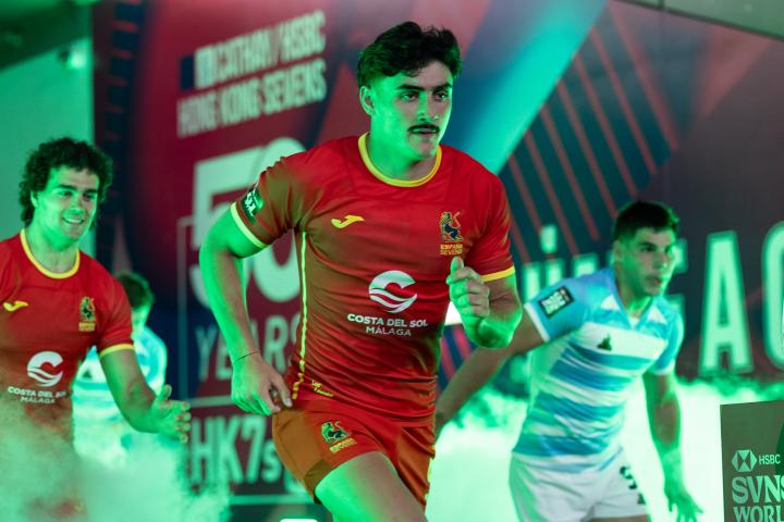 El jugador español Jeremy Trevithick durante las Series Mundiales de Hong Kong.