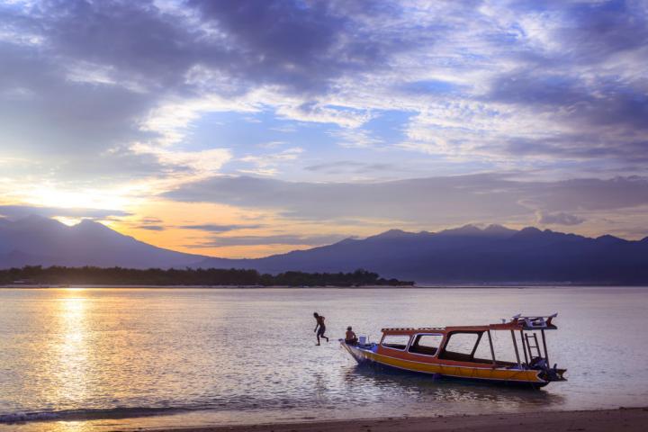 Pescadores en Gili Trawangan.