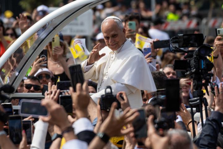 El papa León XIV en Italia
