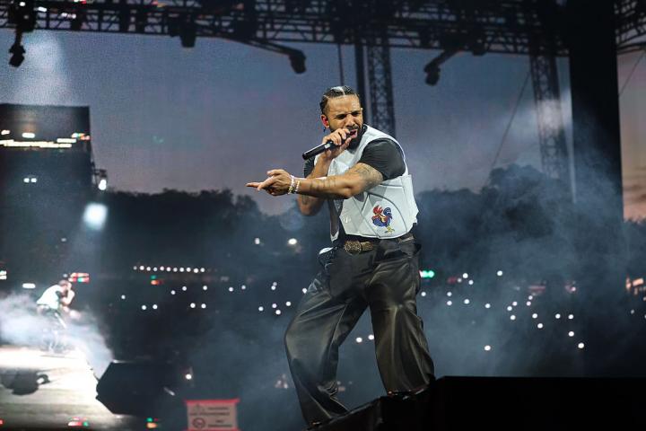El cantante Drake durante uno de sus 'shows' en julio de 2025 en Londres (Reino Unido).