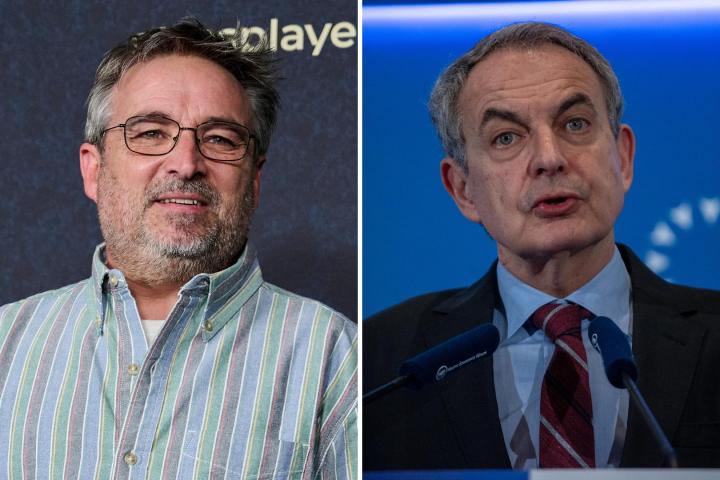 El periodista Jordi Évole y el expresidente José Luis Rodríguez Zapatero.