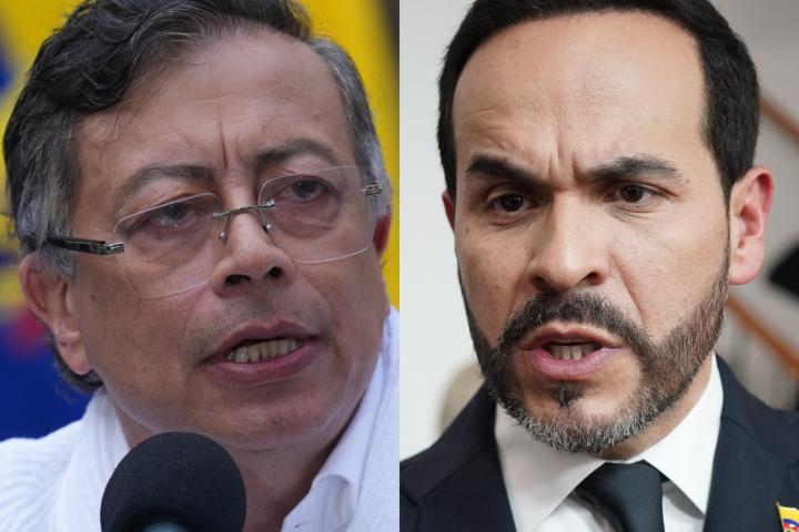 El presidente de Colombia, Gustavo Petro, y el candidato a la presidencia por la ultraderecha, Abelardo de la Espriella, en sendas imágenes de archivo.