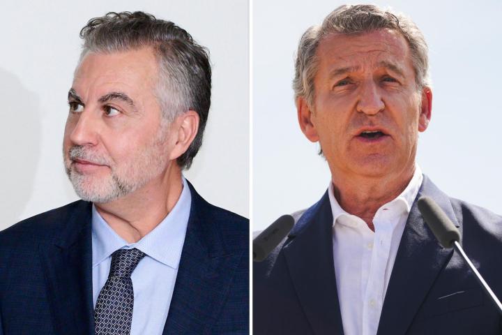 Imágenes de archivo del director de 'Más de Uno', Carlos Alsina, y el líder del PP, Alberto Núñez Feijóo.