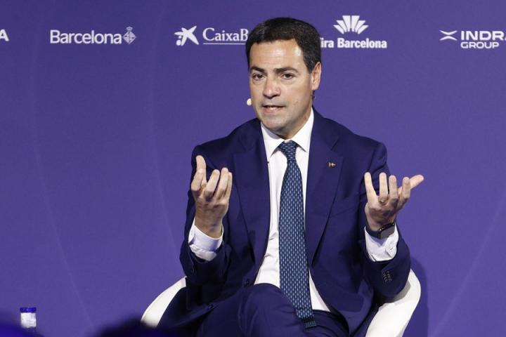 Imanol Pradales, durante su intervención en el Cercle d'Economía