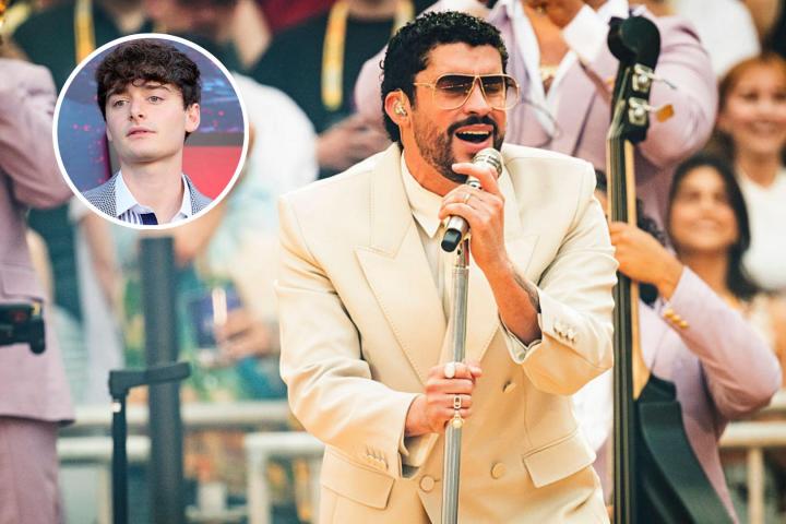 Bad Bunny en el Metropolitano y el actor Noah Schnapp en una imagen de archivo.