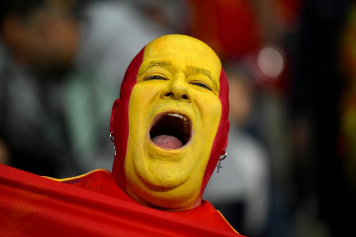 Aficionado de España en un estadio