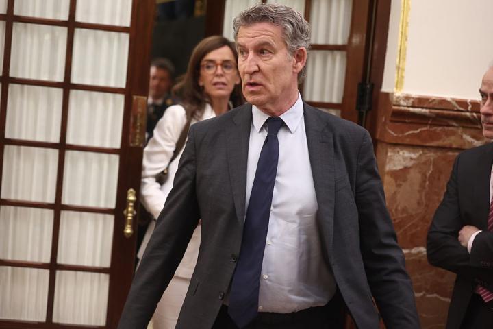 El presidente del PP, Alberto Núñez Feijóo