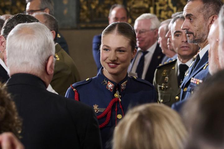 La princesa Leonor tras su discurso en la entrega de la Medalla de Oro de la Región de Murcia
