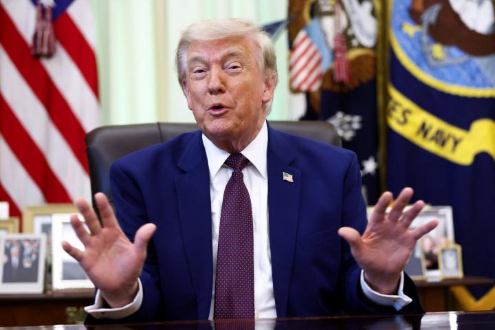 El presidente Donald Trump, en el Despacho Oval.
