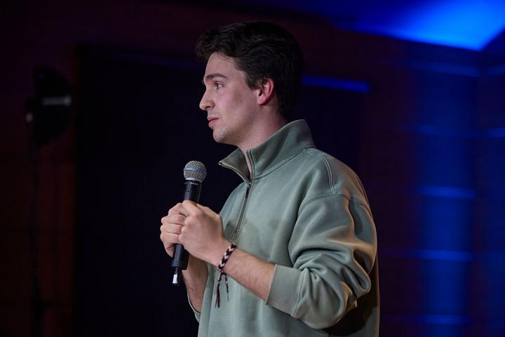 Ignacio Dancausa, en un acto de Nuevas Generaciones de Madrid, este mes de marzo