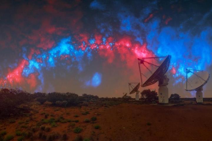 Imagen compartida por la CSIRO sobre su investigación de los campos magnéticos