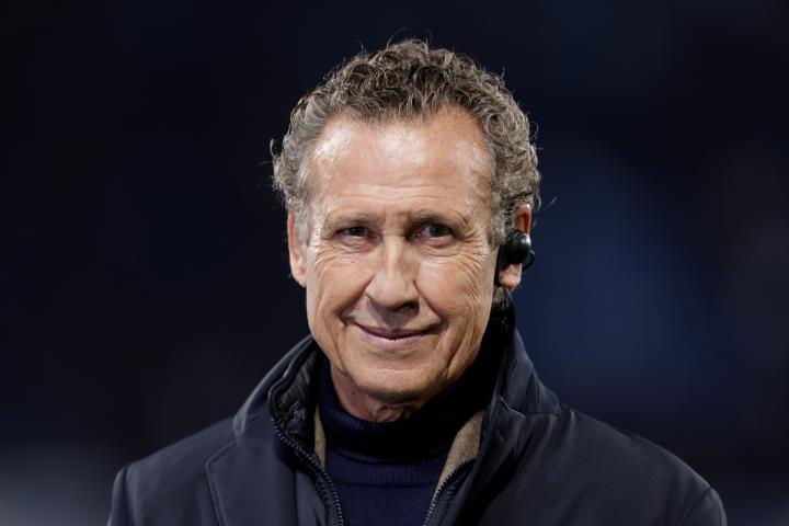 Jorge Valdano, durante un partido de fútbol.