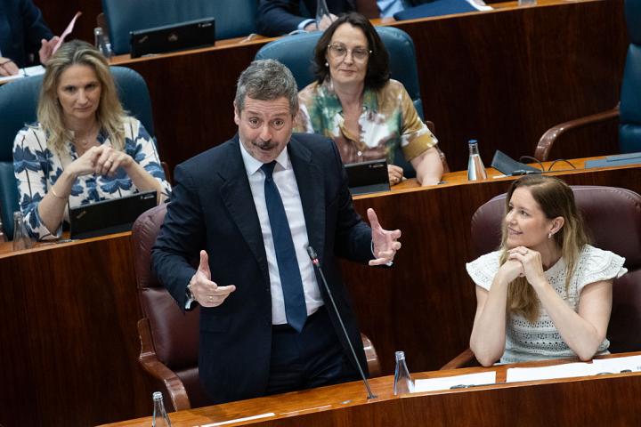 Mariano de Paco, durante la sesión de este jueves en la Asamblea