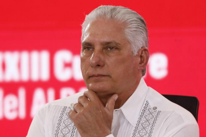 El presidente de Cuba, Miguel Díaz-Canel, en la XXIII Cumbre del ALBA-TCP (Alianza Bolivariana para las Américas), el 24 de abril de 2024, en Caracas (Venezuela).