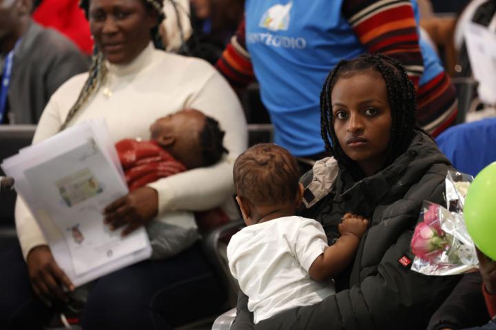 Un grupo de migrantes, en Italia