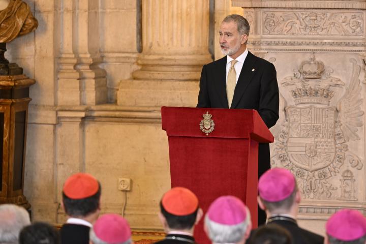 Felipe VI durante su discurso