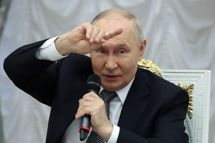 Vladimir Putin, durante una intervención