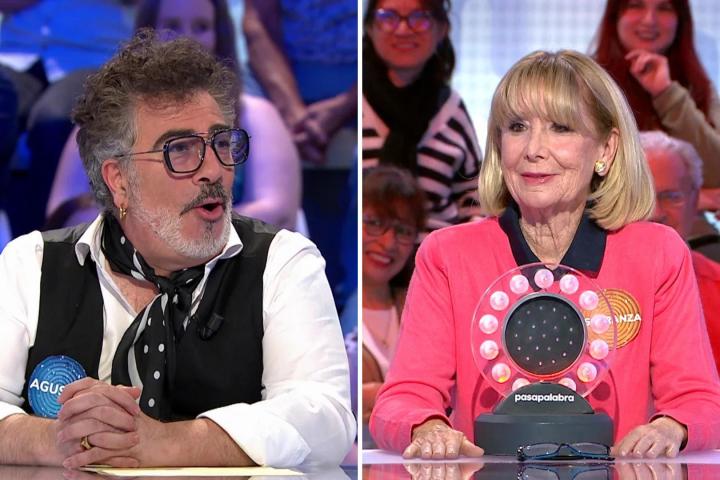 Agustín Jiménez y Esperanza Aguirre, en 'Pasapalabra'