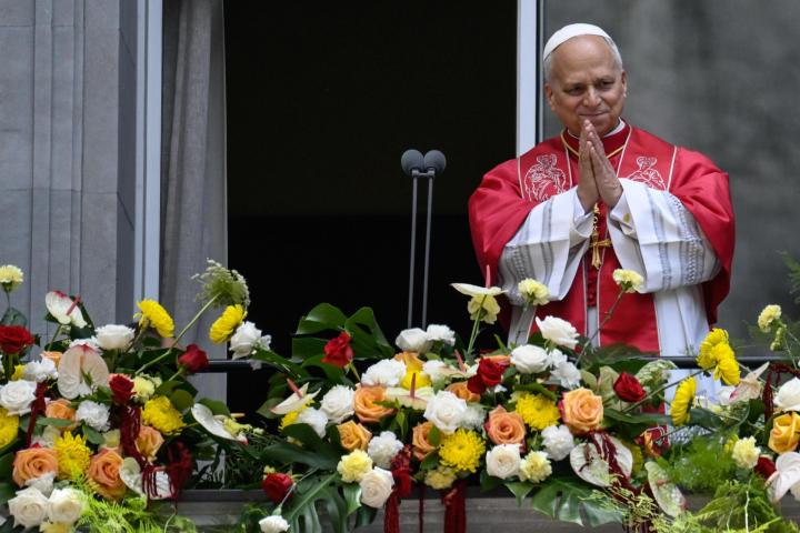 El papa, este miércoles durante su visita a Montserrat