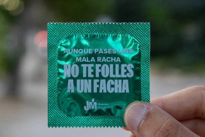 Un preservativo que repartirá Más Madrid
