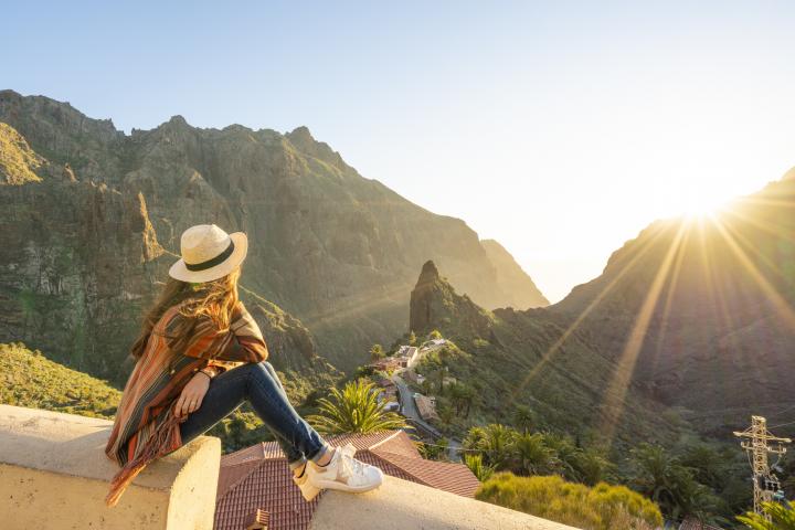 Una mujer, en Canarias.