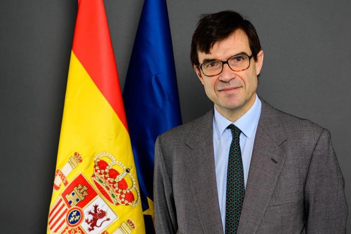 El diplomático y escritor Juan González-Barba, en una imagen de su época como secretario de Estado para la Unión Europea.