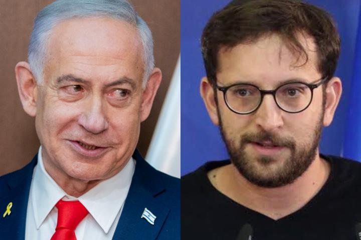 El primer ministro de Israel, Benjamin Netanyahu, y su asesor, Jonathan Urich, en sendas imágenes de archivo.