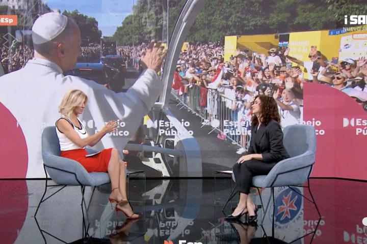 Isabel Díaz Ayuso en Espejo Público junto con Susanna Griso