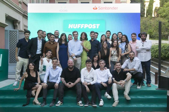La redacción de El HuffPost, durante la celebración de su XIV aniversario