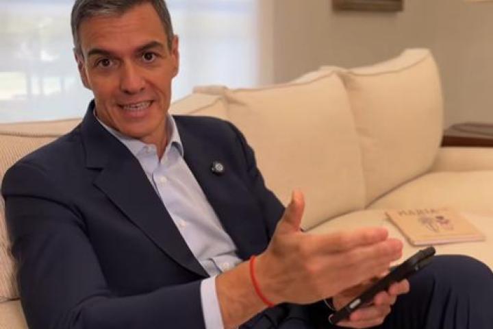 Pedro Sánchez, en el vídeo de sus recomendaciones.