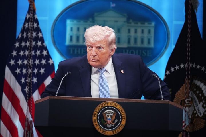 Donald Trump, en una comparecencia
