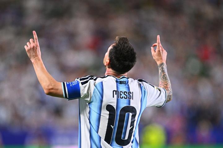 Leo Messi con Argentina.