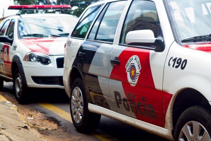 Vehículos policiales del cuerpo de Sao Paulo, en una imagen de recurso