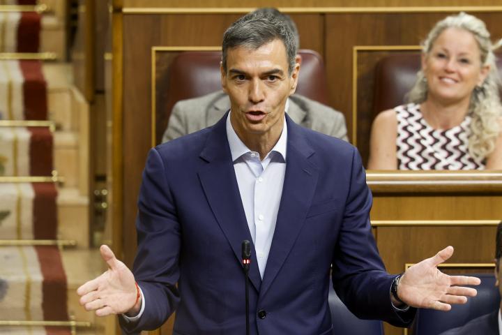 Pedro Sánchez, en la Sesión de control del 17 de junio de 2026.