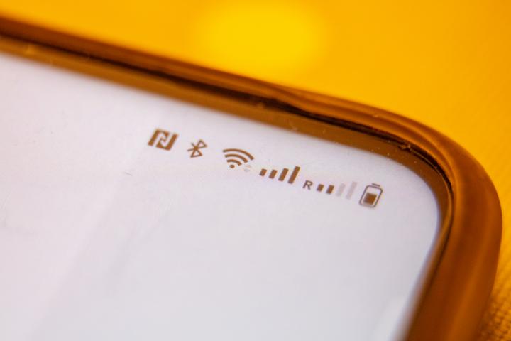 Señal wifi en un dispositivo móvil