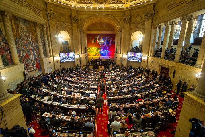Vista general del Congreso colombiano durante la sesión 2025-2026, el 20 de julio de 2025 en Bogotá.