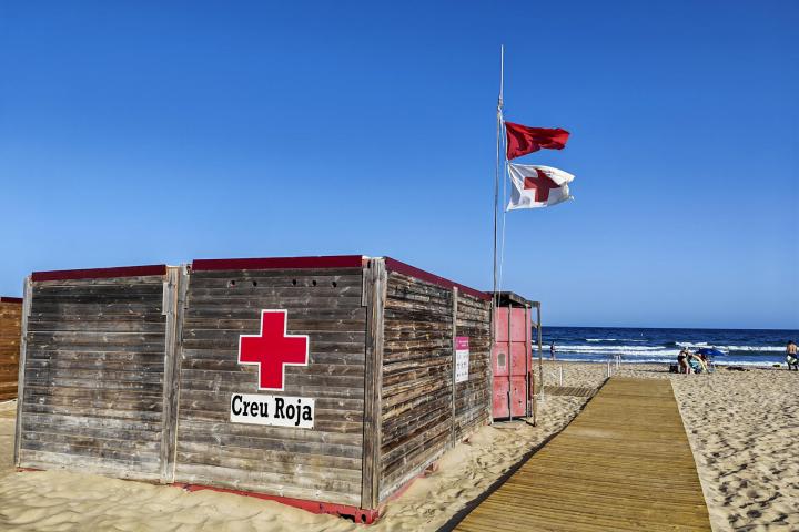 Imagen de la playa de la Arrabassado de Tarragona este viernes.